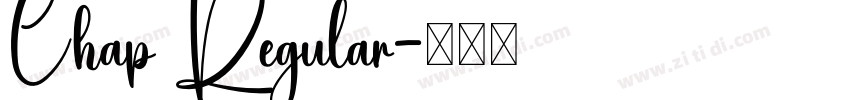 Chap Regular字体转换